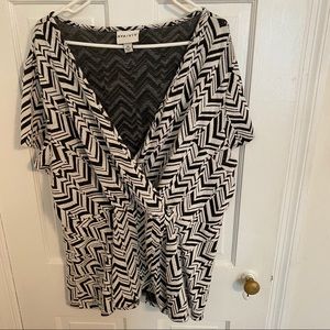 Faux Wrap Peplum Top